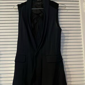 Rag & Bone Navy Sleeveless Blazer Vest